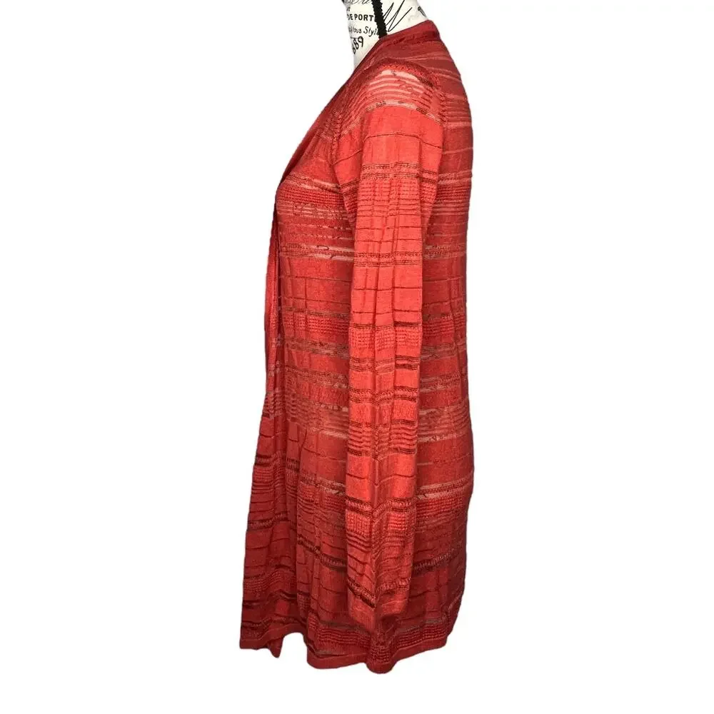 41 Hawthorn (M) Etelan Variegated Pointelle Stitch Open Cardigan - Stitch Fix - Picture 2 of 10